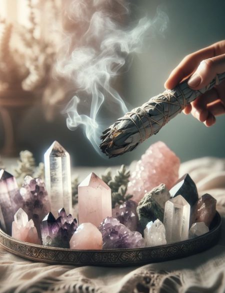 Crystal Smudging Phone Wallpaper